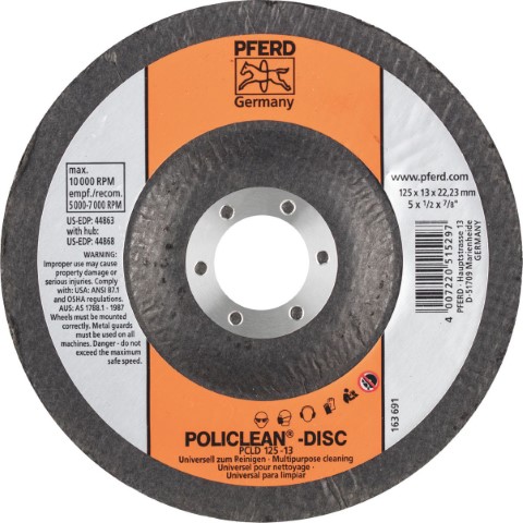 PFERD POLICLEAN DISC DEPRESSED CENTRE PCLD 125-13